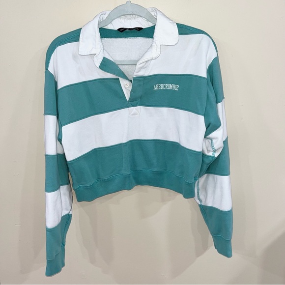 Abercrombie & Fitch Tops - Abercrombie striped cropped polo shirt